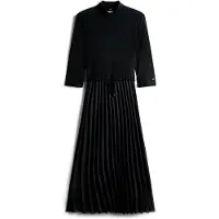 Tommy Hilfiger Vestito Midi Con Maniche 3/4 Slim 5x2 Rib Mix