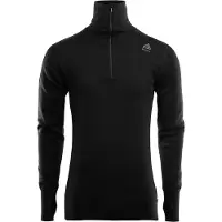 Aclima Doublewool Polo Shirt Zip Pullover in lana merino Uomo (XXL, nero)