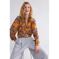 Summum Woman Blouse Spicy Orange Print Orange Taglia: 34 | Magliette intime Outlet | Donna | Arancione