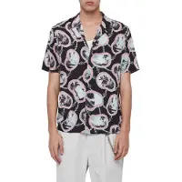 AllSaints Islandz Ss Shirt Jet Black Taglia: S | Camicie Casual Outlet | Uomo | Nero