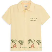 Scotch & Soda Boys S&s Seersucker Button Up Lt Pastel Yellow Taglia: M | Camicie Outlet | Unisex | Giallo