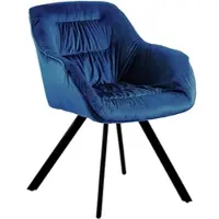 Trisens Sedie da pranzo moderne - eleganti sedie da tavolo da pranzo con rivestimento effetto velluto per soggiorno e sala da pranzo, quantità: 1 pz.; colore: Navi
