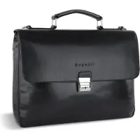 Bugatti Romano Valigetta Vera Pelle 40 cm Vano porta PC nero