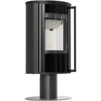 Kratki Stufa in acciaio con base ERIK Ø 150 5,5 kW con molla della porta