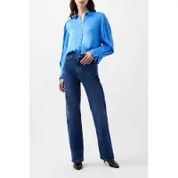 French Connection Ennis Satin Sleeve Detail Shrt Ultramarine Taglia: XS | Magliette intime Outlet | Donna | Blu