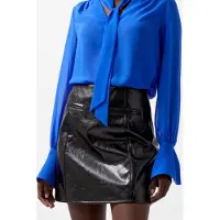 French Connection Emmett Pu Skirt Blackout Taglia: 8 | Gonne di pelle Outlet | Donna | Nero