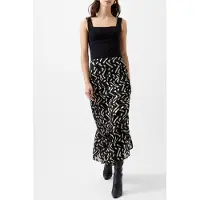 French Connection Diandra Satin Burnout Skirt Black/cream Taglia: 10 | Minigonne Outlet | Donna | Nero