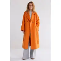 Summum Woman Long Coat Wool Classic Orange Taglia: L | Cappotti doppiopetto Outlet | Donna | Arancione