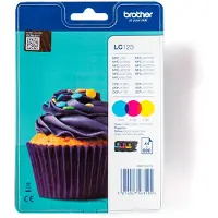 Brother Cartuccia stampante LC-123RBWBP - 3 colori Multipack