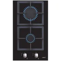 CATA Piano Cottura A Gas In Vetro Sci 3002 Bk 2 Fuochi