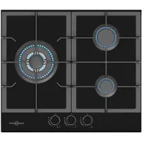 Vitrokitchen Piano Cottura A Gas In Vetro Cg630nn 60 Cm 3 Fuochi