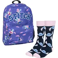 Cerda Stitch Set Di Design Viso Zaino Scolastico E Calzini Stitch 16l