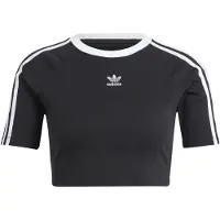 Adidas Originals 3 Stripe Baby Tee Black Taglia: XXS | Maglie Sportivi Outlet | Donna | Nero