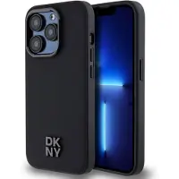 DKNY Custodia Per Telefono Pu Leather Stack Logo Magsafe Iphone 15 Pro