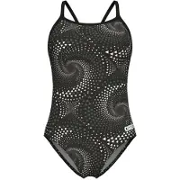 Arena Women's Fireflow Swimsuit Lightdrop Back Costume intero Donna (46, grigio/nero)