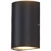 LUCANDE Applique da esterni LED Jale, 16 cm, antracite, alluminio