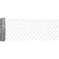 vidaXL Recinzione esagonale con pali, 10 x 0,5 m, acciaio zincato, colore argento