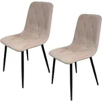 HTI Set di 2 sedie Mesa Eco Velvet Rosa