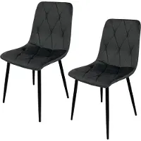 HTI Sedia Mesa Eco Set da 2 Velvet Grigio