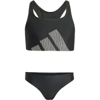 Adidas Kid's 3 Bar Logo Bikini Set Bikini Bambini (116, nero/grigio)