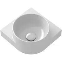 Ravak Lavabo angolare Yard in Vetroceramica sanitaria bianca 28 x 28 x 12,5 cm XJX01228000