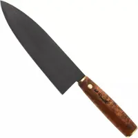 Roselli Gyuto Chef Knife R770D Carbon Steel, Stained Curly Birch, coltello da chef, 19.5 cm