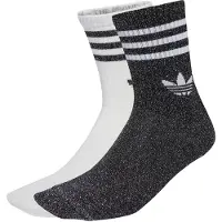 Adidas Calzini 3-Stripes Glitter Crew Socks 2 Pairs donne - Nero - L