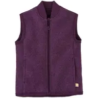 Disana Kid's Milled Wool Vest Gilet in lana merino Bambini (122/128, lilla)