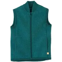 Disana Kid's Milled Wool Vest Gilet in lana merino Bambini (122/128, turchese/blu)