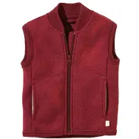 Disana Kid's Milled Wool Vest Gilet in lana merino Bambini (134/140, rosso)