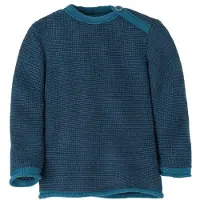 Disana Kid's Melange-Pullover Pullover in lana merino Bambini (74/80, blu)