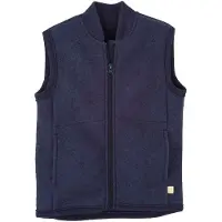 Disana Kid's Milled Wool Vest Gilet in lana merino Bambini (110/116, blu)