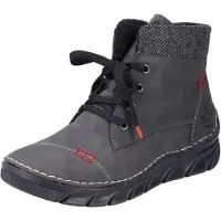Rieker Stivaletto stringato grigio scuro / rosso