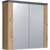 Trendteam Segui l'arredo del bagno in rovere con mobiletto a specchio.