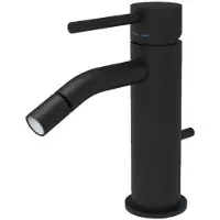 Paffoni Light - Miscelatore per bidet a parete con bocca di erogazione, nero opaco LIG135NO