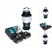 Makita DMR056RT FM/DAB+ IP65 360° 18V radio da cantiere a batteria con lanterna + 2x batterie 5.0Ah + caricabatterie