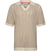 Scotch & Soda Open Structured Knitted V-neck Polo Eggnog Taglia: XL | Maglioni a maglia Outlet | Uomo