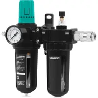 Vonroc Unità di Trattamento Aria | Deumidificatore per Aria Compressa, Regolatore di Pressione e Nebulizzatore di Olio
