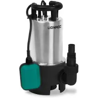 Vonroc Pompa sommersa 1100W – 20000 l/ora – Acciaio inossidabile | Acqua contaminata e pulita