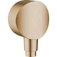 Hansgrohe FixFit raccord mural S avec clapet anti-retour et coude de raccordement en plastique, chrome, 26453140, 26453140