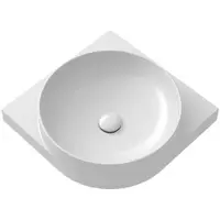 Ravak Lavabo angolare Yard in Vetroceramica sanitaria bianca 45 x 45 x 12,5 cm XJX01245000