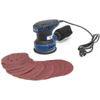 HBM Levigatrice eccentrica variabile da 320 watt con 12 fogli abrasivi
