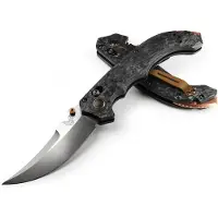 Benchmade Coltello pieghevole Mini Bedlam Stonewash, Carbon Fiber