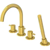 Steinberg Série 100 robinetterie de baignoire, montage sur bord de baignoire, 4 trous, saillie : 192mm, 1002400BG, 1002400BG