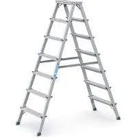 Zarges Scaletta in alluminio 7 gradini 2 lati h.1650mm 6,8kg con cinghie perlate - 44207