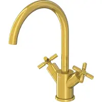 Steinberg Série 250 Mitigeur de lavabo, pivotant, double poignée, avec vidage, saillie 155mm, 2501500BG, 2501500BG