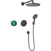 Hansgrohe Croma - Set doccia 280, con termostatico a incasso Ecostat S, nero opaco 27961670