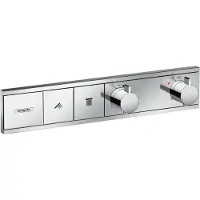 Hansgrohe Thermostat RainSelect de la taille d'une main, dissimulé pour 2 consommateurs, 15380000, 15380000