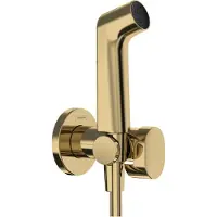 Hansgrohe Bidette Douchette à main 1jet S EcoSmart pour eau chaude avec support de douche et flexibles de douche 125cm, 29232990, 29232990