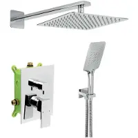 Novaservis Nobless Edge - Set doccia con miscelatore da incasso, con corpo, 250 mm, 3 getti, cromo SADA36051R,0